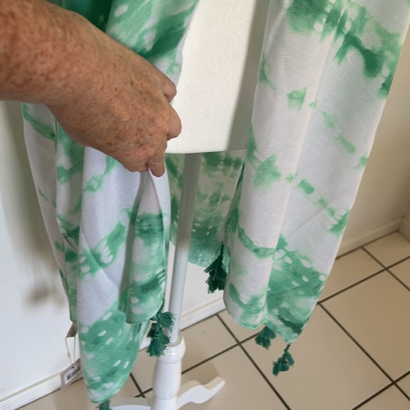 NWT Green Tie Dye Draped Kimono - Picture 7 of 7